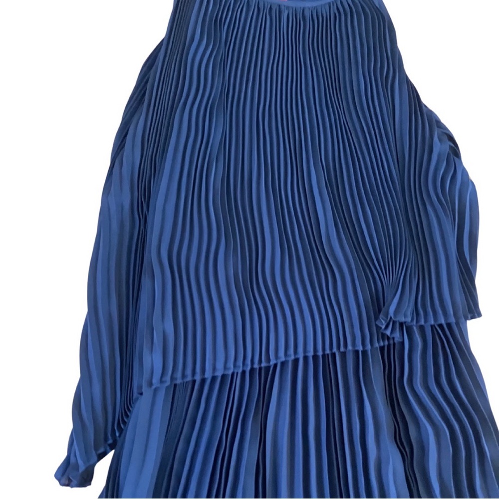 Vince Camuto Navy Crimped Dress Size 4 NWT - Picture 2 of 6